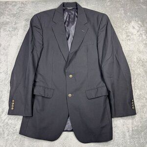 Jos A Bank 100% Wool Blazer Mens Black Suit Jacket Business Professional Party